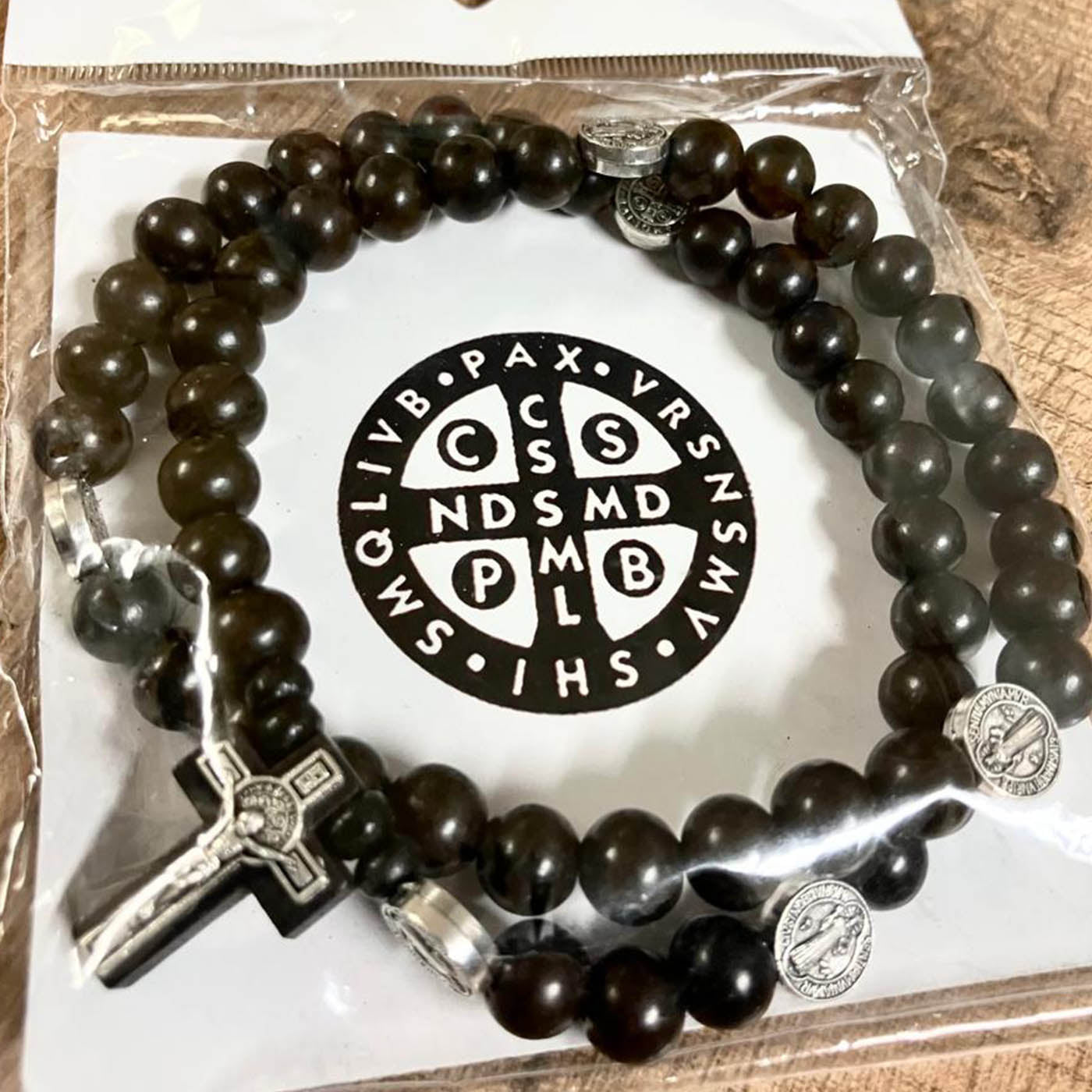Rosary Bracelet (large, black)