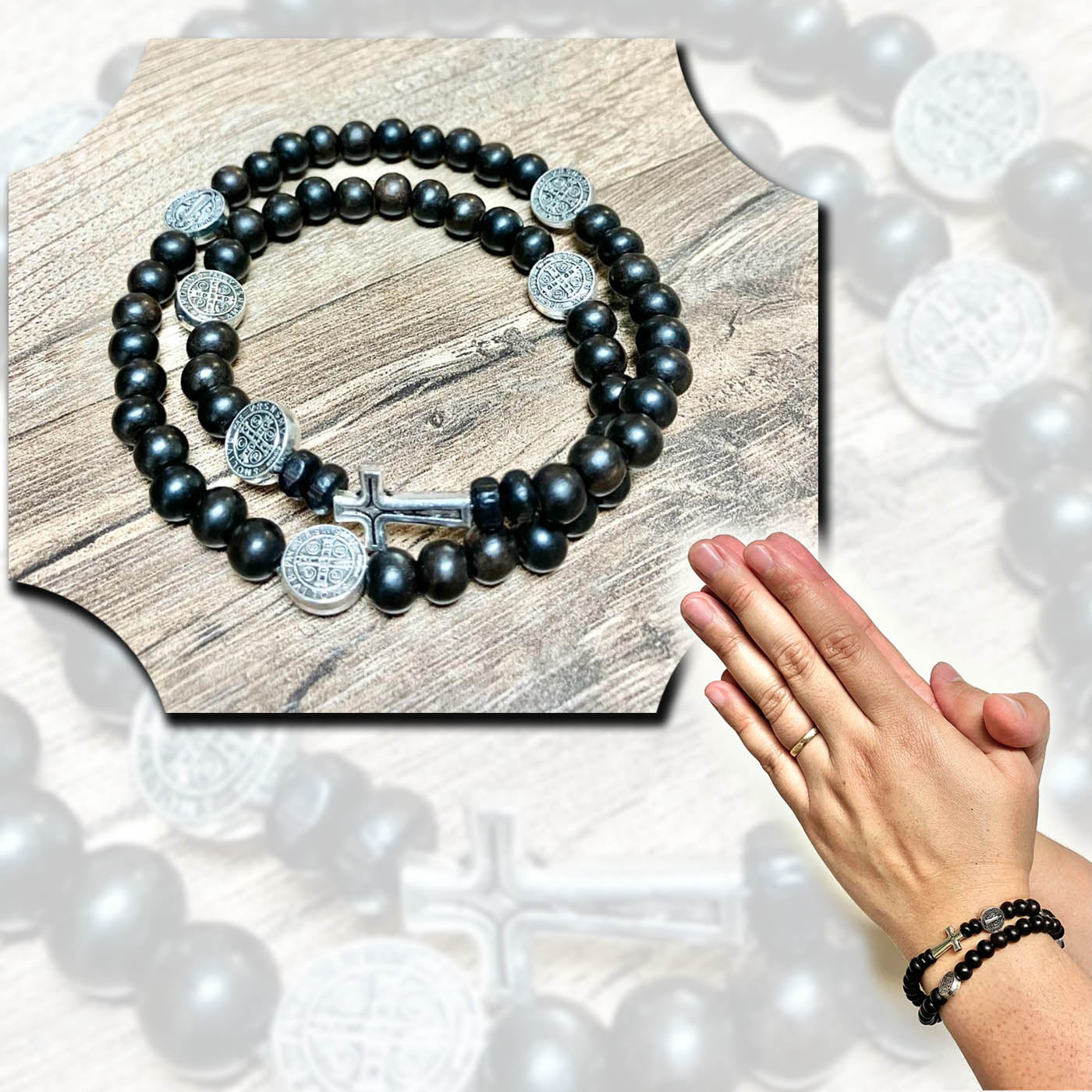 Rosary Bracelet (small, black)