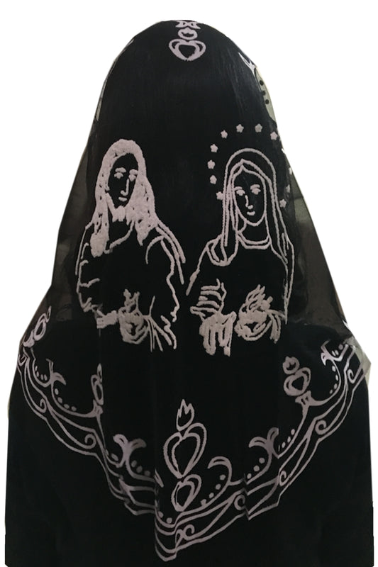 Two Hearts Veil with FREE pouch