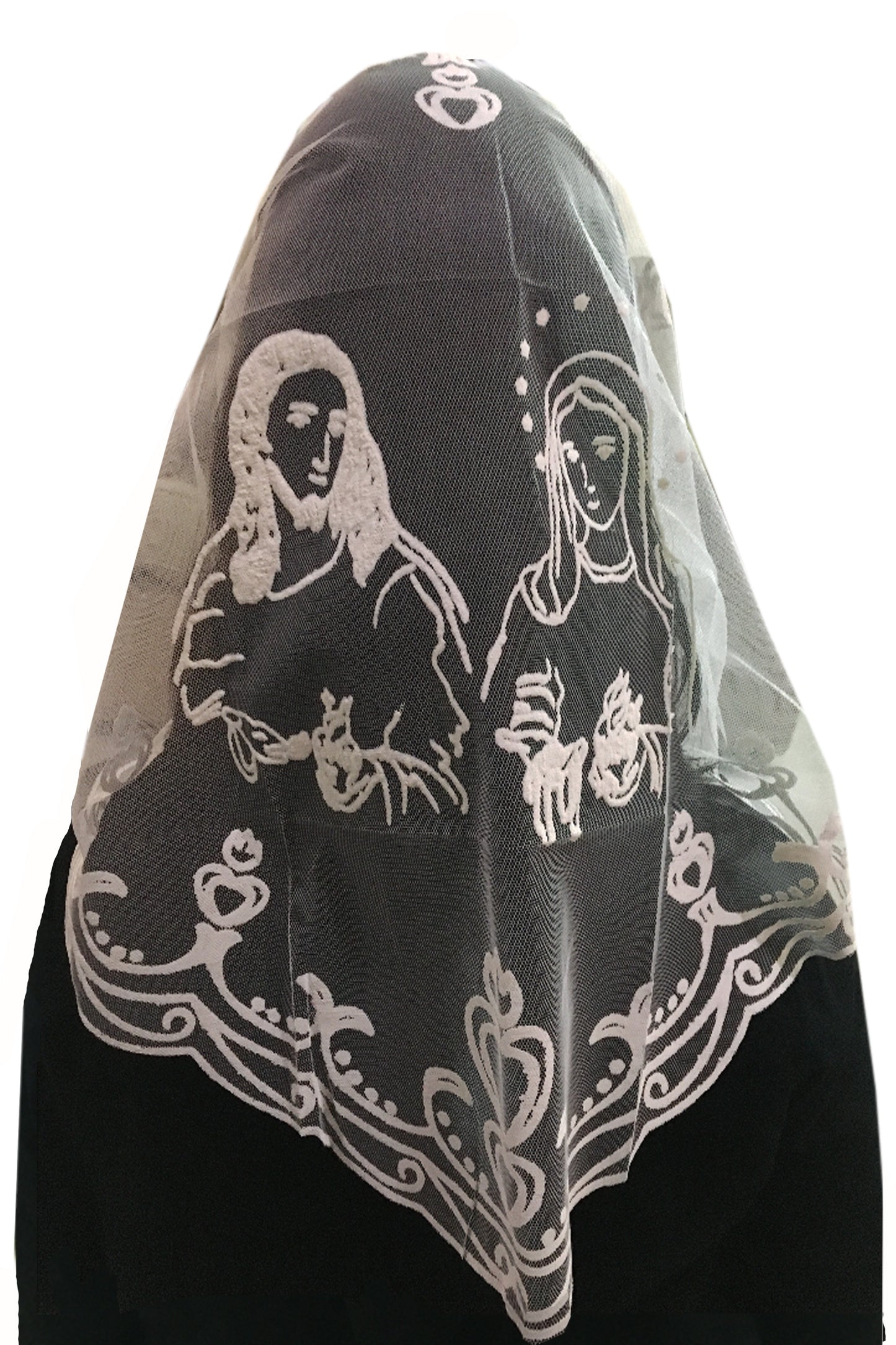 Two Hearts Veil with FREE pouch