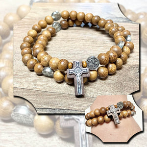 Rosary Bracelet (large, brown)