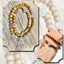 Load image into Gallery viewer, Rosary Bracelet (small,brown)
